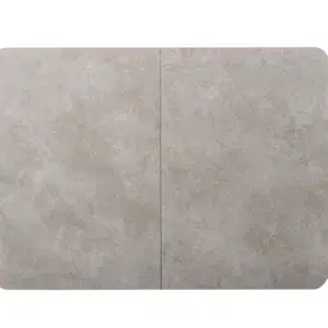 Mila Greystone Ceramic Extension Dining Table 120-160cm with Rubberwood Frame