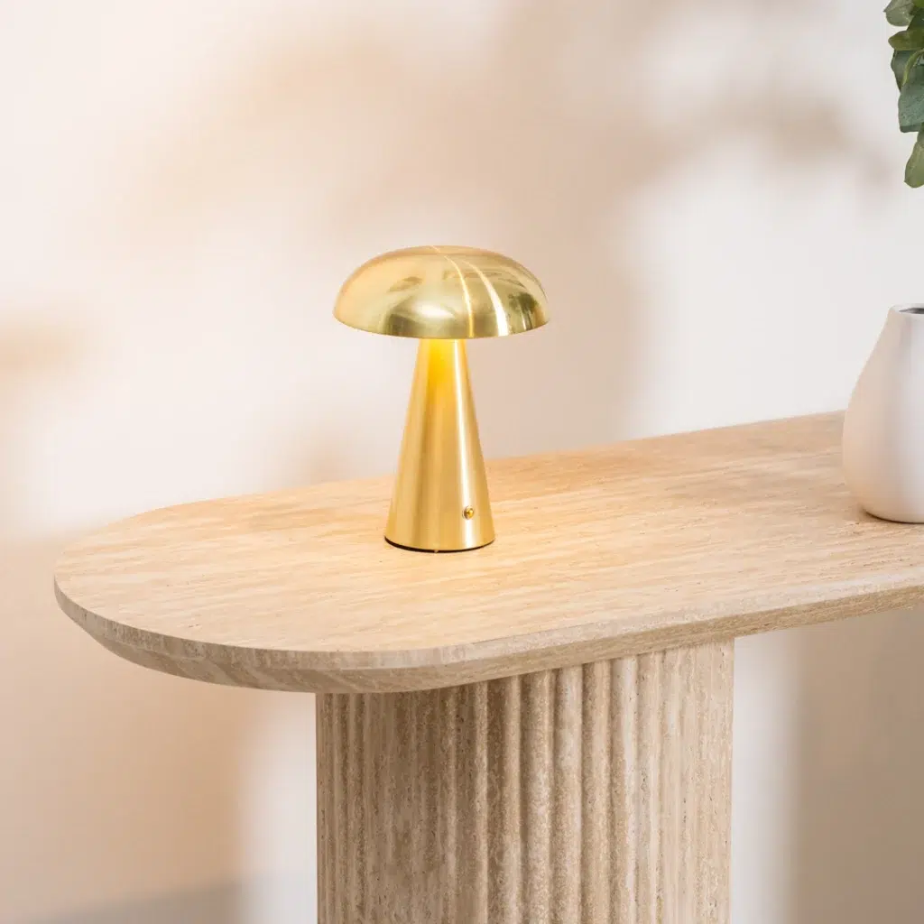 Milos Limestone Console Table with travertine finish for modern living room or entryway