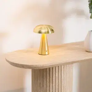 Milos Limestone Console Table with travertine finish for modern living room or entryway
