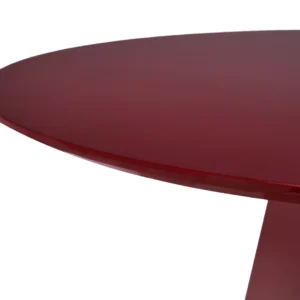 Monet Dining Table with wine-colored top and putty finish, modern MDF design for dining room