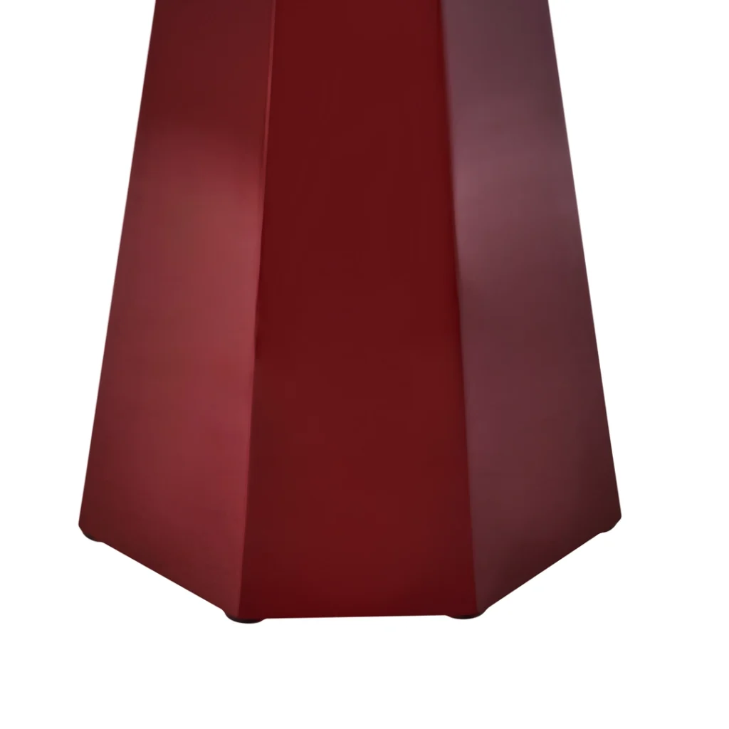 Monet Dining Table in wine color with glossy finish, 120cm square, modern MDF design