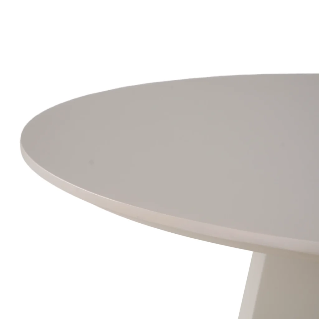 Matisse Putty Dining Table with Matte Finish and Modern Square Design