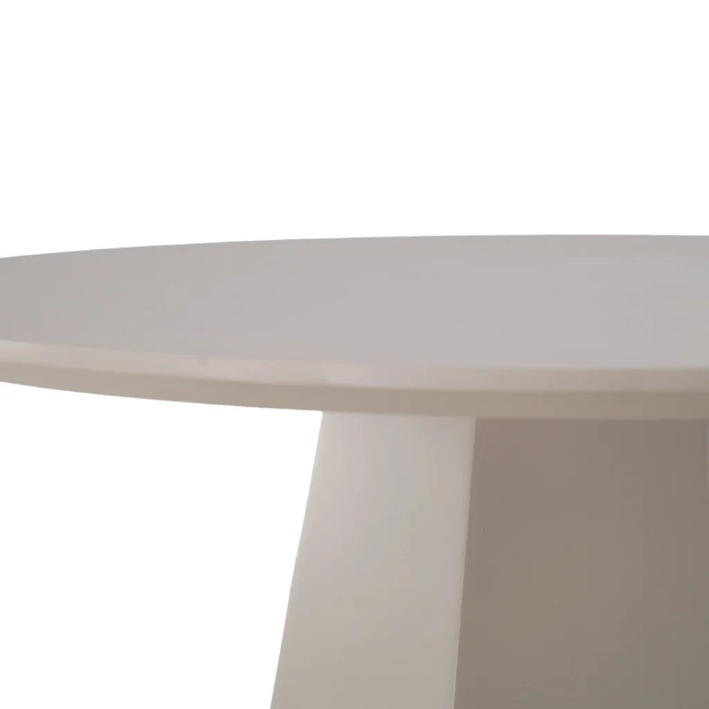 Matisse Putty Dining Table with Matte Finish and Modern Square Design