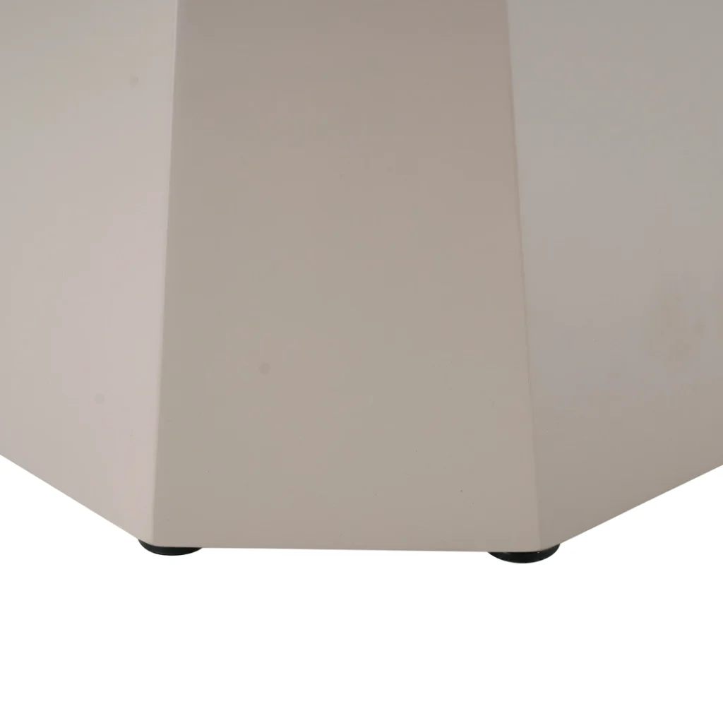 Matisse Putty Dining Table with Matte Finish and Modern Square Design