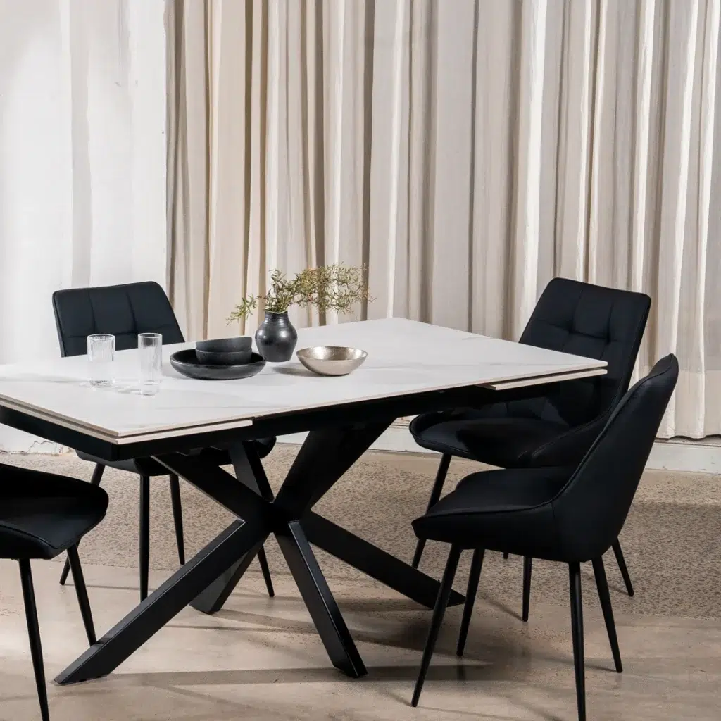 Ruben Dining Chairs Black Set 2-Piece Modern