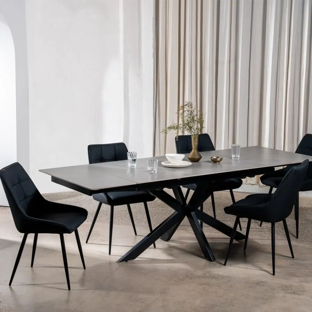 Ruben Dining Chairs Black Set 2 Modern Ergonomic