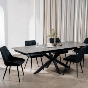 Ruben Dining Chairs Black Set 2 Modern Ergonomic