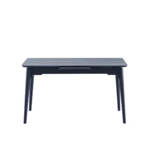 Nikita Extension Dining Table Bulgarian Grey with marble effect and pop-up leaf for 180cm width