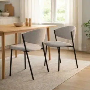 Nori Dining Chair Moka set of 2 modern elegant upholstered chairs