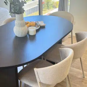 Nori dining chair beige contemporary elegant seating with sturdy metal frame