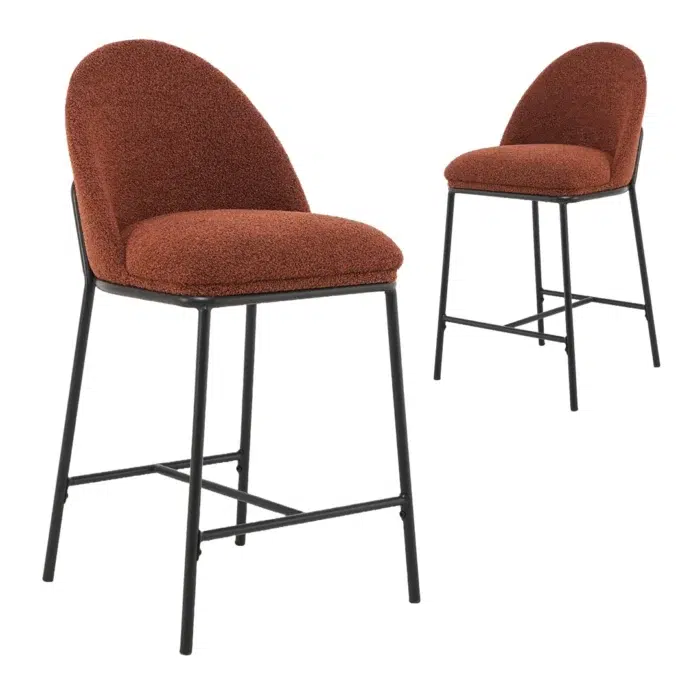 Oslo Bar Stools – Terracotta (Set of 2)
