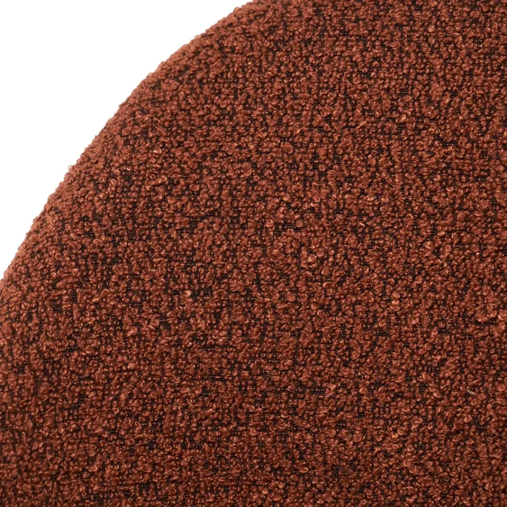 Terracotta boucle bar stools set of 2 with black powder-coated frame for modern kitchen