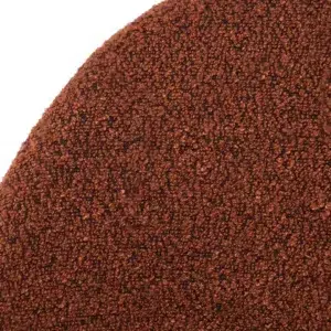 Terracotta boucle bar stools set of 2 with black powder-coated frame for modern kitchen