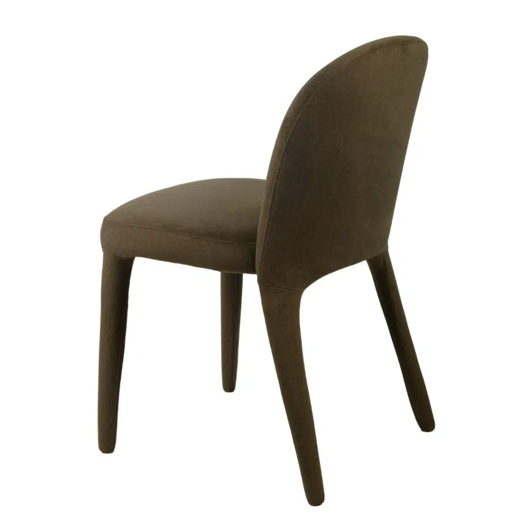 Onasis Leaf dining chairs set of 2 with neutral leafmohair upholstery for modern dining rooms