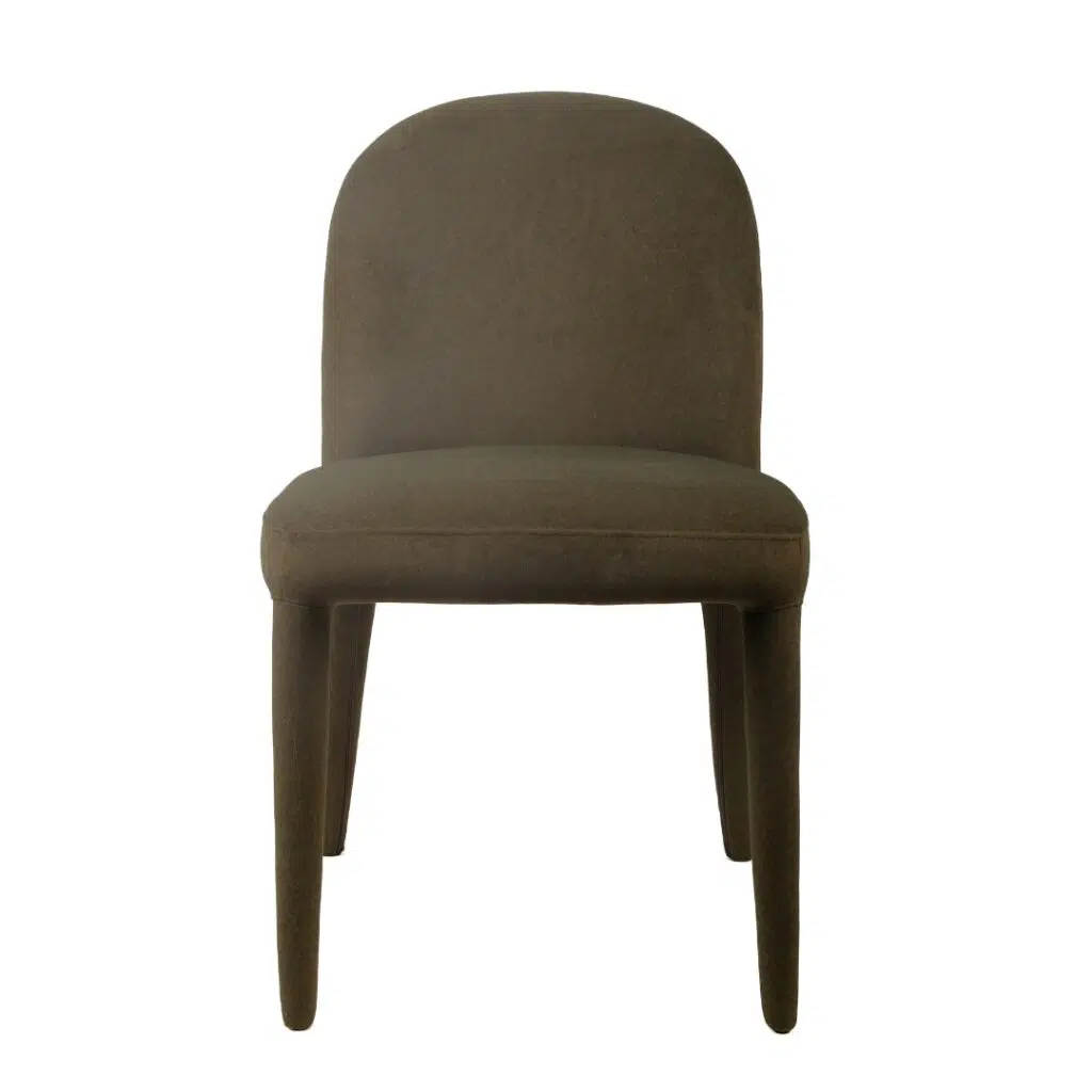 Onasis Leaf dining chairs set of 2 with neutral leafmohair upholstery for modern dining rooms