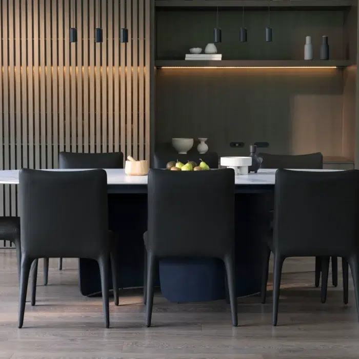 Toulon Dining Chairs Black Set 2