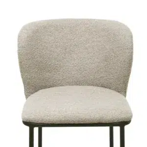 Polar Bar Stools Latte Set of 2 with black frame and boucle upholstery for modern kitchen islands