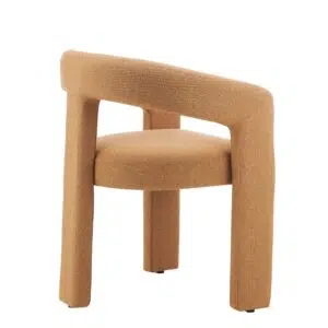 Princeton dining chairs set of 2 in vibrant orange boucle or linen upholstery for modern interiors