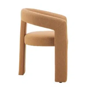 Princeton dining chairs set of 2 in vibrant orange with boucle or linen upholstery