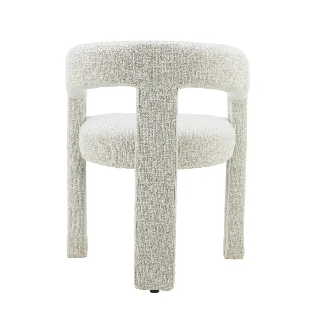 Princeton Dining Chairs Natural Set 2 Textured Boucle Smooth Linen