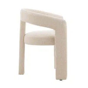 Princeton Dining Chairs Sand Set 2 Linen Upholstered