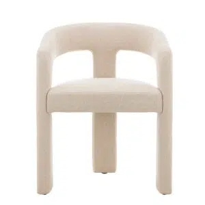 Princeton Sand Dining Chairs Set 2 Linen Upholstered