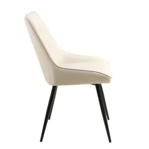 Ruben Dining Chairs Ivory Set 2 Premium Faux Leather Modern