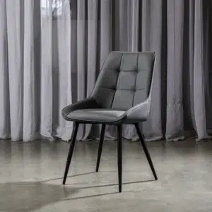 Ruben Dining Chairs Charcoal Set 2 Modern Design