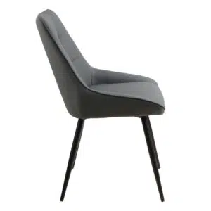 Ruben Dining Chairs Charcoal Set 2 Modern