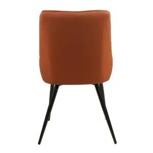 Ruben Dining Chairs Tan Faux Leather Set 2 Ergonomic