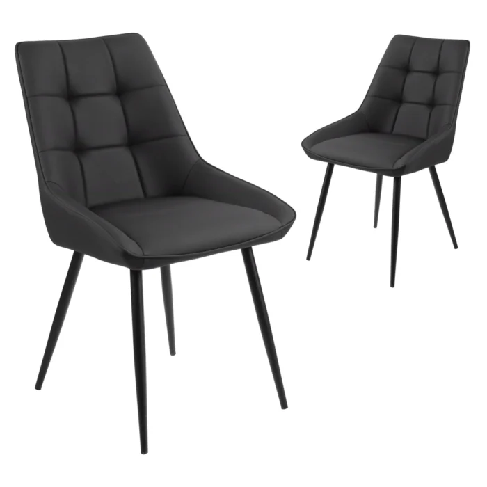 Ruben Dining Chairs – Black (Set of 2)