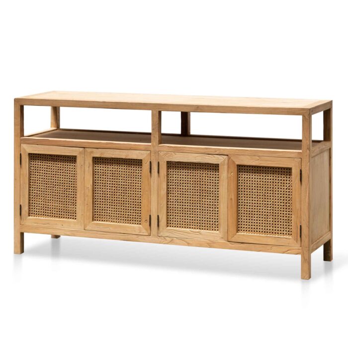 Orion 1.6m Sideboard Unit – Natural with Rattan Doors