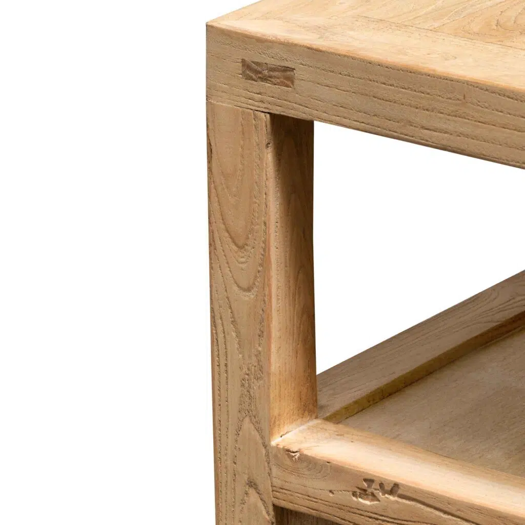 Orion 1.6m sideboard unit with natural elm wood and rattan doors for rustic modern storage