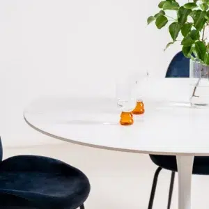 Snow White Scandi Dining Table with Matte Ceramic Top