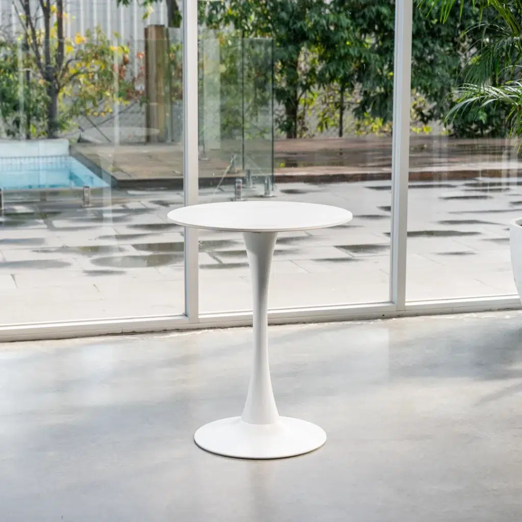 Ava Scandi Dining Table – Matte Ceramic, Scratch-Resistant, Adjustable Size, Modern Metal Base