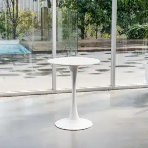 Ava Scandi Dining Table – Matte Ceramic, Scratch-Resistant, Adjustable Size, Modern Metal Base