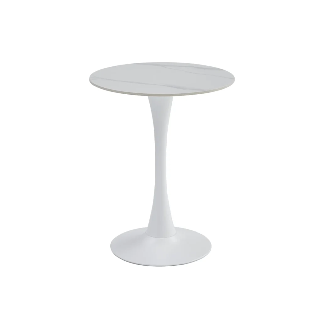 Snow White Scandi Dining Table Matte Ceramic Scratch-Resistant