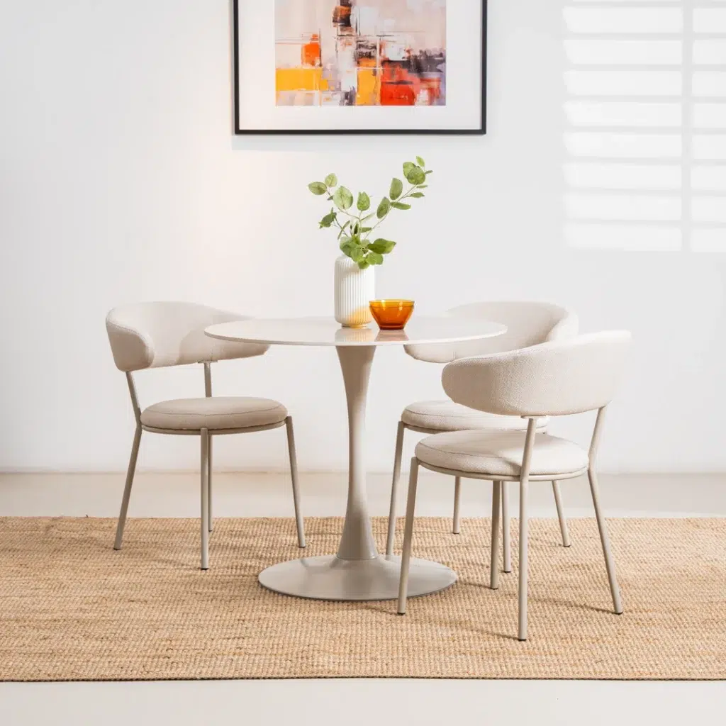 Cannes Dining Chair Shell Set of 2 Modern Ergonomic Powder-Coated Frame