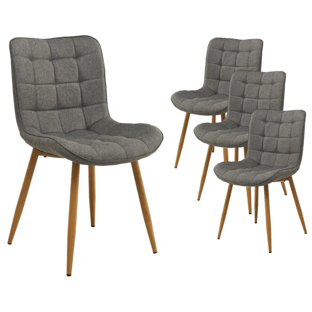 Sydney Dining Chair Set of 4 Ash Linen