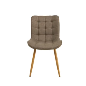 Sydney Dining Chair Taupe Set 2 Linen Ergonomic