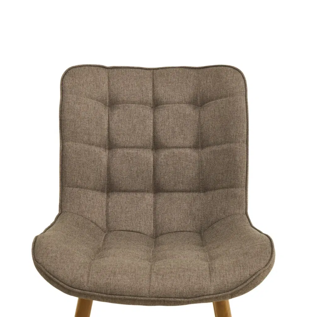 Sydney Dining Chair Taupe Set of 2 Modern Linen Upholstery
