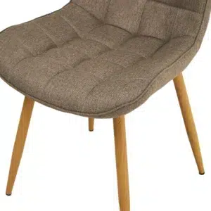 Sydney Dining Chair Taupe Set of 2 Linen Upholstery