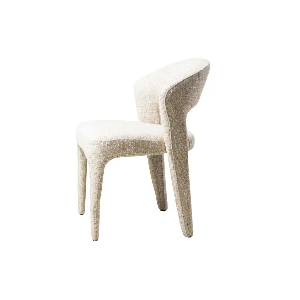 Seville Dining Chairs Wheat Set 2 Textured Upholstery