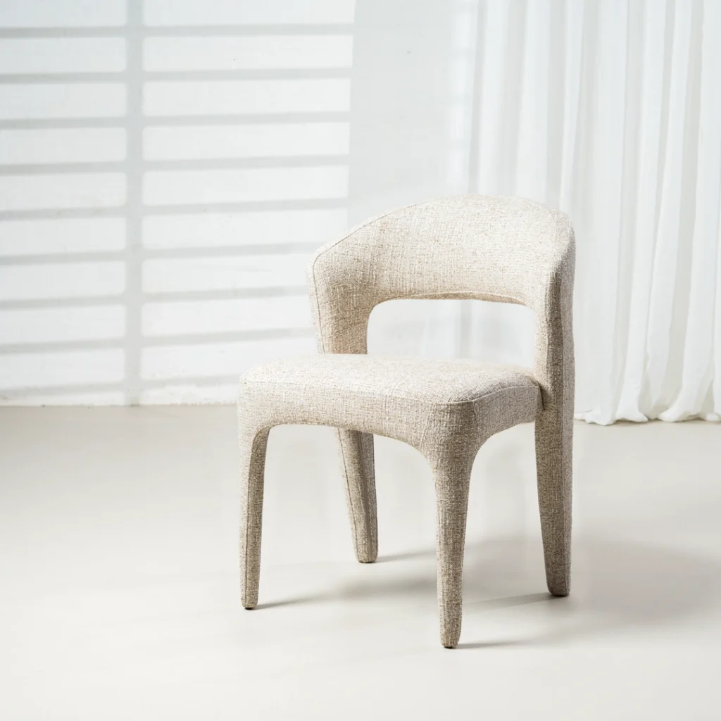 Seville Dining Chairs Wheat Set of 2 Textured Upholstery