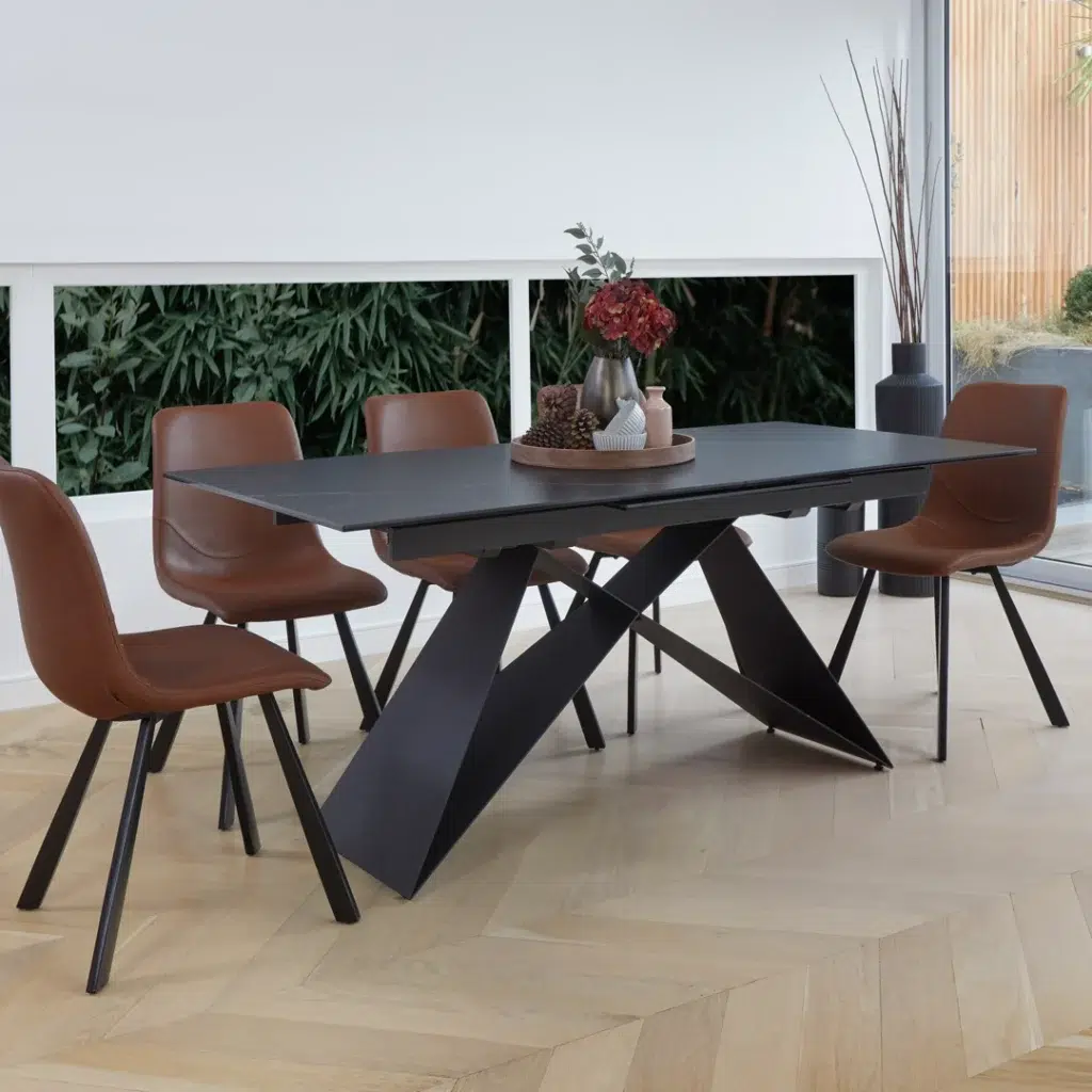 Colin Cognac Eco-Leather Dining Chairs 2-Pack