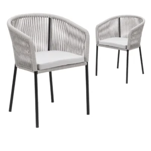 Skala Pebble Outdoor Chair Set 2 Rope Design