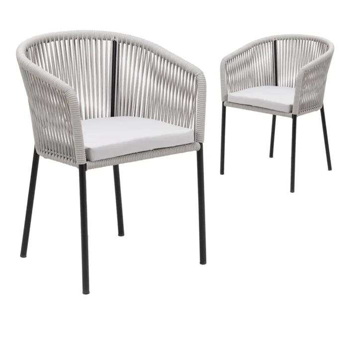 Skala Outdoor Chair – Pebble (Set of 2)