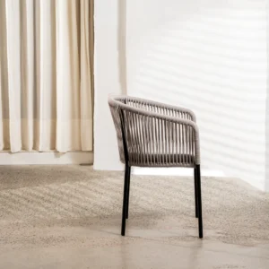 Skala Outdoor Chair Pebble Set 2 Rope Black UV Resistant