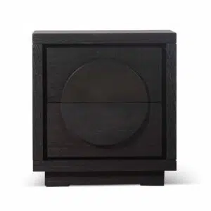 Amaris bedside table textured espresso black modern bedroom furniture