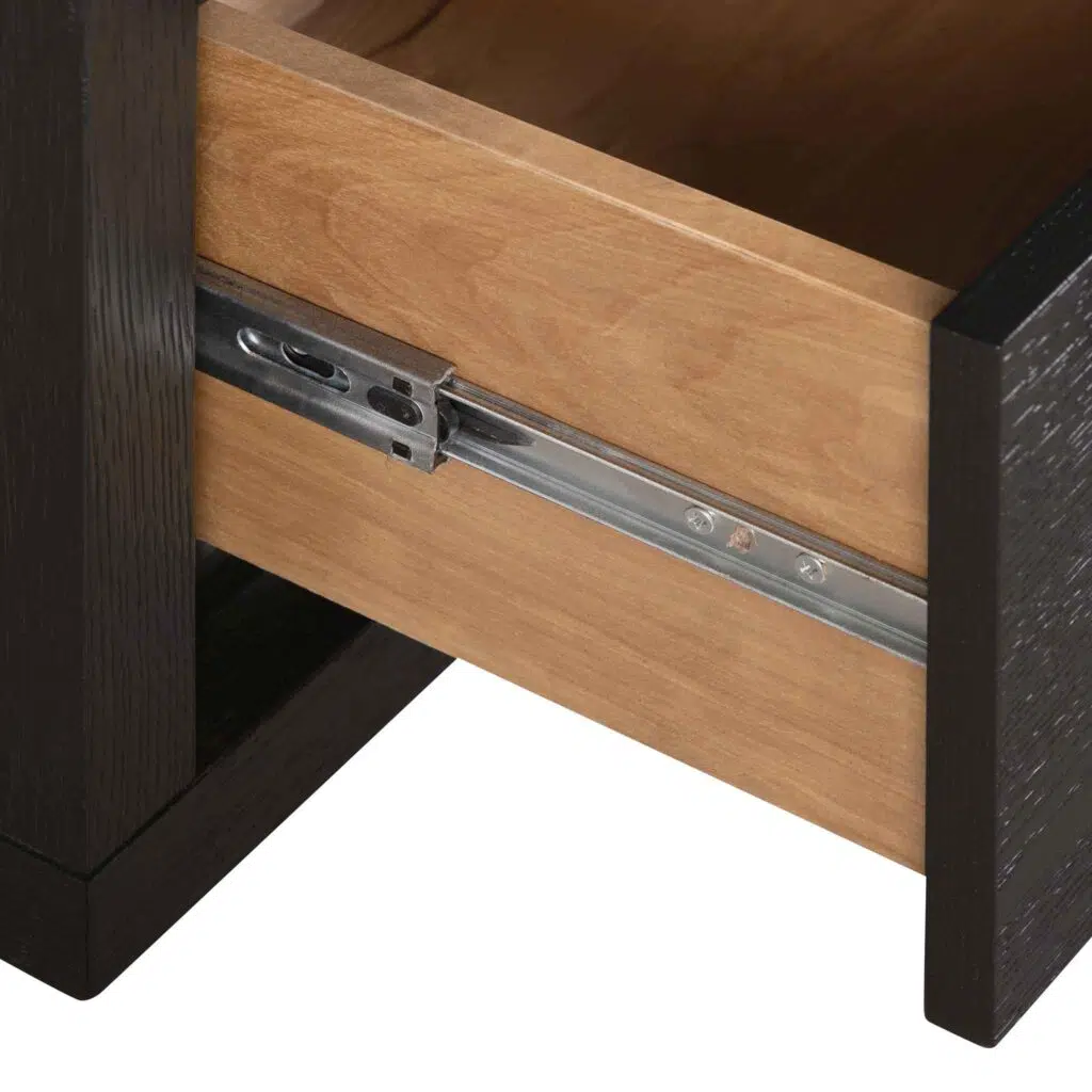 Amaris bedside table textured espresso black modern bedroom furniture